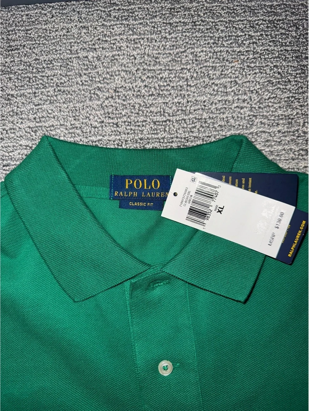 Polo Ralph Lauren Classic Fit Green Polo Shirt XL